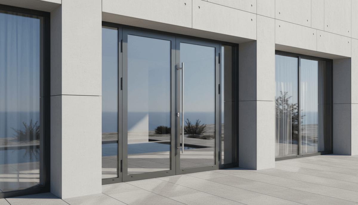 Чистые линии. Максимум света. Входная дверь