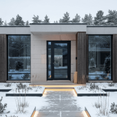 Алюминиевая дверь в дом Calida Glass