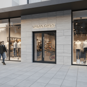 Распашная алюминиевая дверь