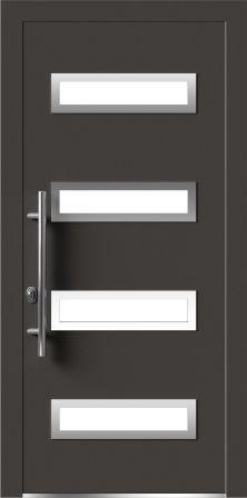 Входная дверь ПВХ со стеклопакетом Calida Basic CB62-3