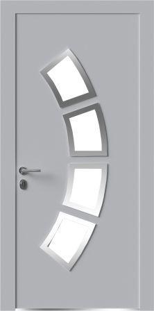 Входная дверь ПВХ со стеклом и стеклопакетом